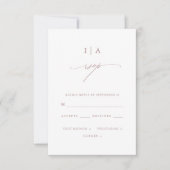 Chic Dusty Rose Monogram Wedding Rsvp (Vorderseite)
