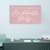 Chic Dusty Rose Pink Bachelorette Party Custom Banner (Messeveranstaltung)