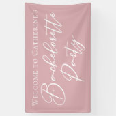 Chic Dusty Rose Pink Bachelorette Party Custom Banner (Vertikal)