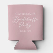 Chic Dusty Rose Pink Bachelorette Party Custom Dosenkühler (Rückseite)
