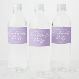 Chic Dusty Rose Pink Junggesellinnenabschied Custo Wasserflaschenetikett