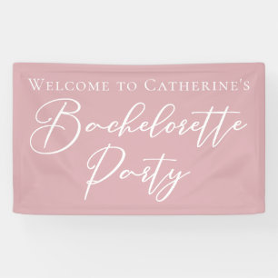 Chic Dusty Rose Rosa Junggesellinnenabschied Indiv Banner