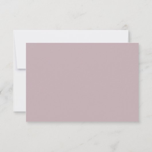 Chic Dusty Rose UAWG Typografy Wedding RSVP Karte (Rückseite)