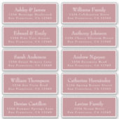 Chic Dusty Rose Wedding Guest Address Labels (Vorderseite)
