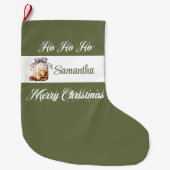 Chic earthy pastel tones personalized christmas  großer weihnachtsstrumpf (Vorderseite)