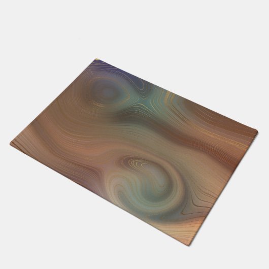 Chic Earthy Strata | Natural Agate Welcome-Ish Fußmatte (Schrägansicht)