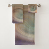 Chic Earthy Strata | Natürlicher Kupferstein Agate Badhandtuch Set (Insitu)