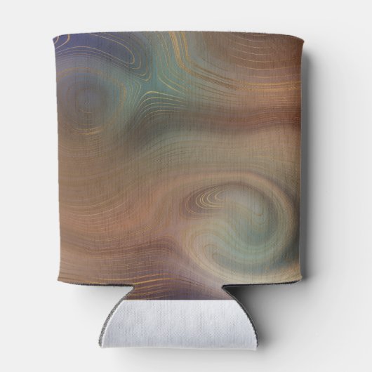 Chic Earthy Strata | Natürlicher Kupferstein Agate Dosenkühler (Rückseite)