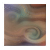 Chic Earthy Strata | Natürlicher Kupferstein Agate Fliese (Vorderseite)