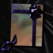 Chic Earthy Strata | Natürlicher Kupferstein Agate Geschenkpapier