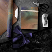 Chic Earthy Strata | Natürlicher Kupferstein Agate Geschenkpapier