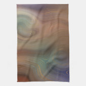 Chic Earthy Strata | Natürlicher Kupferstein Agate Geschirrtuch (Vertikal)