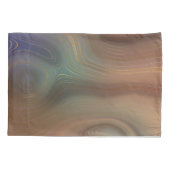 Chic Earthy Strata | Natürlicher Kupferstein Agate Kissenbezug (Rückseite)