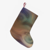 Chic Earthy Strata | Natürlicher Kupferstein Agate Kleiner Weihnachtsstrumpf (Vorderansicht (hängend))