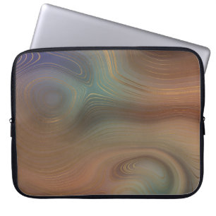Chic Earthy Strata Natürlicher Kupferstein Agate Laptopschutzhülle
