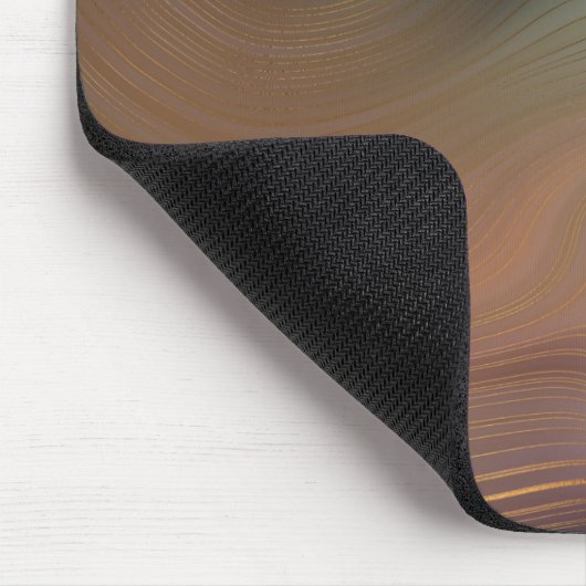 Chic Earthy Strata | Natürlicher Kupferstein Agate Mousepad (Ecke)