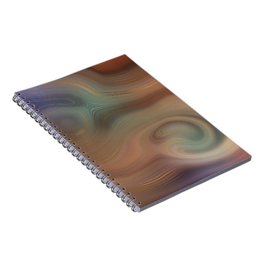 Chic Earthy Strata | Natürlicher Kupferstein Agate Notizblock (Rechte Seite)