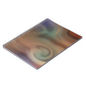 Chic Earthy Strata | Natürlicher Kupferstein Agate Notizblock (Linke Seite)