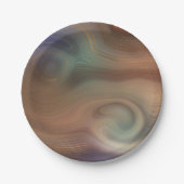 Chic Earthy Strata | Natürlicher Kupferstein Agate Pappteller (Vorderseite)