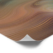 Chic Earthy Strata | Natürlicher Kupferstein Agate Poster (Ecke)