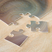 Chic Earthy Strata | Natürlicher Kupferstein Agate Puzzle (Seite)