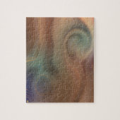 Chic Earthy Strata | Natürlicher Kupferstein Agate Puzzle (Vertikal)