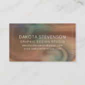 Chic Earthy Strata | Natürlicher Kupferstein Agate Visitenkarte (Rückseite)