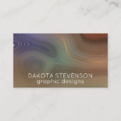 Chic Earthy Strata | Natürlicher Kupferstein Agate Visitenkarte (Vorderseite)