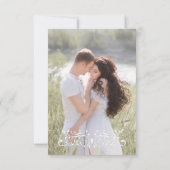 Chic Ecru Scrollwork Photo Wedding Save the Date (Rückseite)