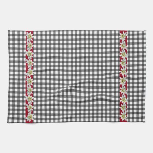 Chic Edelweiss Gingham Küchentuch (Horizontal)