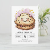 Chic Editable Chocolate Cookies Geburtstag Einladung (Stehend Vorderseite)