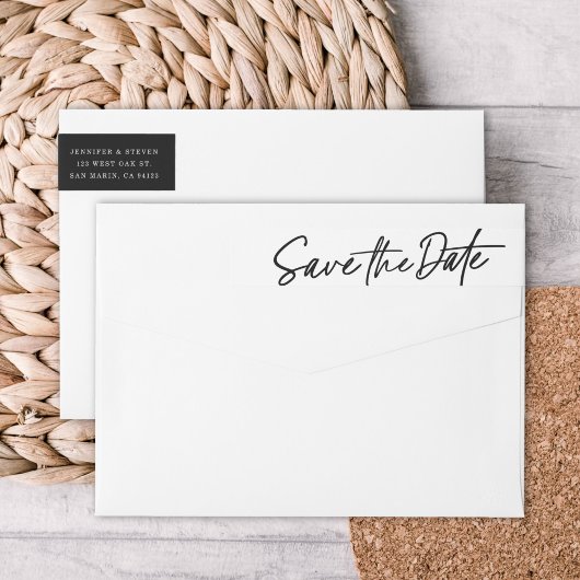 Chic EDITABLE FARBE Save the Date Rücksendeadresse
