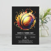 Chic Editable Fun Basketball Geburtstag Einladung (Stehend Vorderseite)