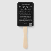 Chic Editable Newspaper Wedding Program QR Code Fächer (Rückseite)