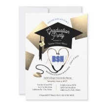 Chic Editable Nurse Graduation Party