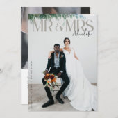 Chic Editorial Foto Hochzeit Vielen Dank Karte W H (Vorne/Hinten)