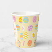 Chic Egg Pattern Soft Yellow Kids Birthday Party Pappbecher (Links)