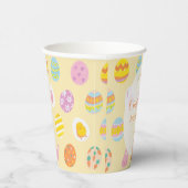 Chic Egg Pattern Soft Yellow Kids Birthday Party Pappbecher (Rechts)