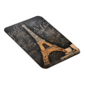 Chic Eiffel Tower Cafe Kaffeekarte Paris Magnet (Rechte Seite)