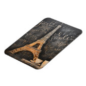 Chic Eiffel Tower Cafe Kaffeekarte Paris Magnet (Linke Seite)