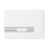 Chic Eiffel Tower Lila Paris Etiketten Rundum-Adressaufkleber (Vorderseite)