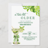 Chic ein bisschen älterer Lime Martini 58. Geburts Einladung (Vorderseite)
