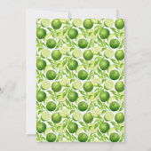 Chic ein bisschen älterer Lime Martini 66. Geburts Einladung (Rückseite)