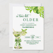 Chic ein bisschen älterer Lime Martini 71. Geburts Einladung (Vorderseite)