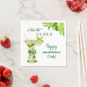 Chic ein bisschen älterer Lime Martini 95. Geburts Serviette (Beispiel)
