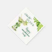 Chic ein bisschen älterer Lime Martini 95. Geburts Serviette (Ecke)