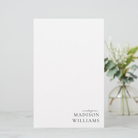 Chic Ein Hinweis Von Script Typography Schreibware Briefpapier (Stehend Vorderseite)