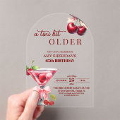 Chic Ein Tini Bisschen Älter Cherry Martini 65. Ge Acryleinladungen (Insitu (Handheld))