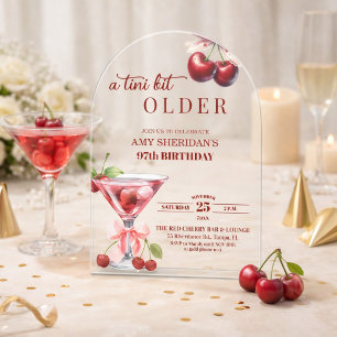 Chic Ein Tini Bisschen Älter Cherry Martini 97. Ge Acryleinladungen