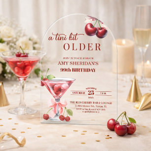 Chic Ein Tini Bisschen Älter Cherry Martini 99. Ge Acryleinladungen